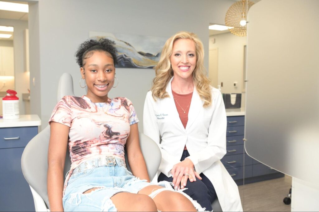 Dr. Bowen with a happy orthodontic patient